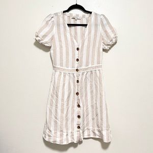 Loft linen blend striped dress